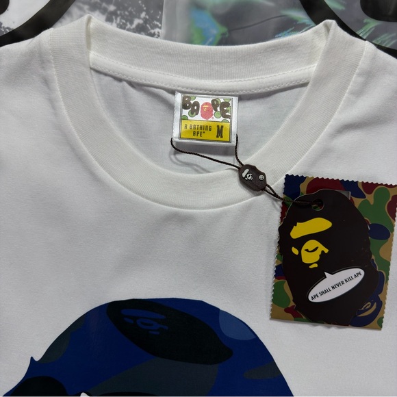 BAPE Color Camo Big Ape Head Tee ‘White’ - Picture 4 of 8